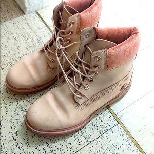 Timberlands pink-rose gold  size 8